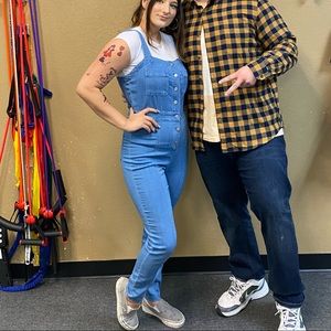 Denim look alike jumpsuit